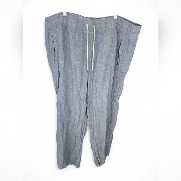 Athleta Cabo Wide Leg 100% Linen Pant, Women's Size 26 - Picture 2 of 7